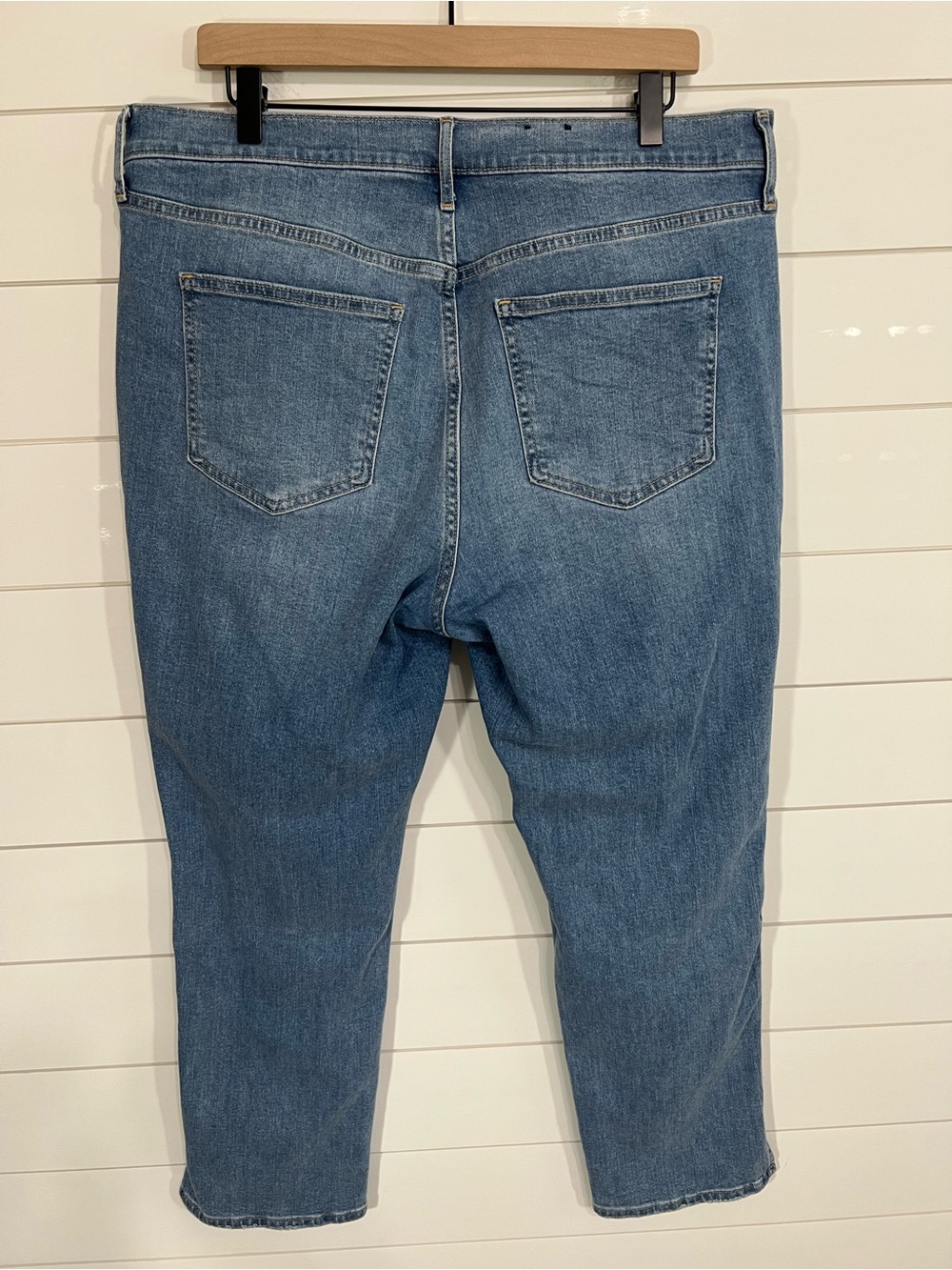GAP Vintage Slim Jeans Women’s 18 Mid Rise Split Hem Ankle Light Wash Denim - Picture 6 of 14